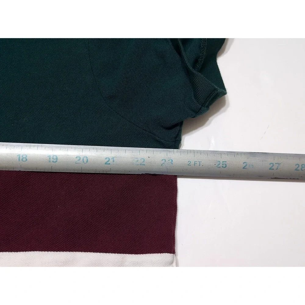 POLO RALPH LAUREN Big Pony Shirt Green Red Striped XL Custom Fit